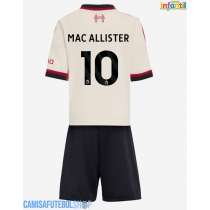 Camisa de time de futebol Liverpool Alexis Mac Allister #10 Replicas 2º Equipamento Infantil 2025-26 Manga Curta (+ Calças curtas)